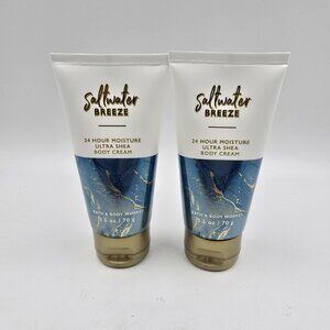 Bath & Body Works Salt Water Breeze Ultra Shea Body Cream 2.5 Oz - Lot of 2